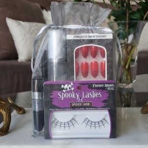 Black Widow Makeup Lot Lashes Skin Eyeliner Nails